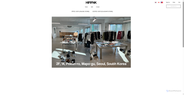 Security scan screenshot of https://hififnk.kr