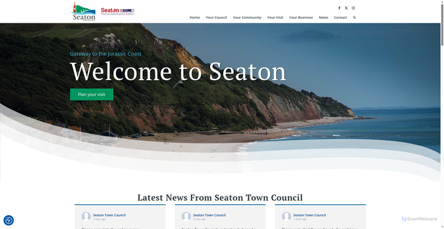 Security scan screenshot of https://seaton.gov.uk/