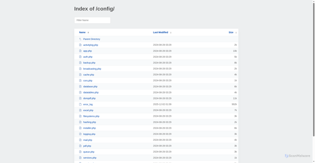 Security scan screenshot of http://imaxonline.com.digitaleensmartsolution.in/config/