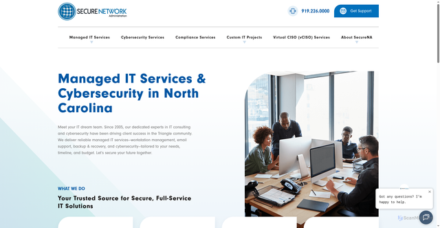 Security scan screenshot of https://securena.com/