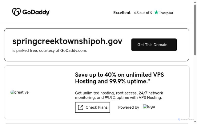 Security scan screenshot of https://springcreektownshipoh.gov/