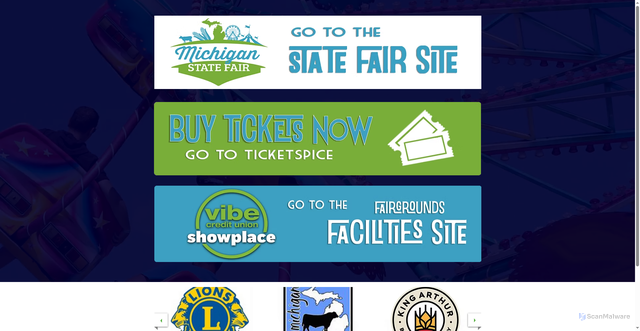 Security scan screenshot of https://www.michiganstatefairllc.com/