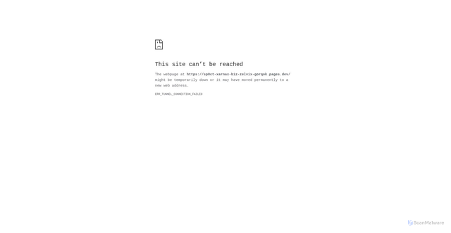 Security scan screenshot of http://sp0ct-xarnax-biz-zelvix-gorqok.pages.dev/