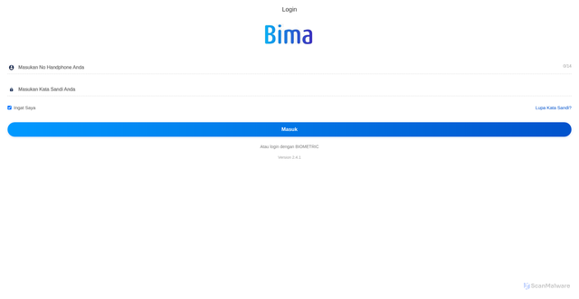 Security scan screenshot of https://aktivasi-newbimamobilee.edgeone.dev/