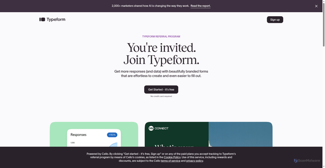 Security scan screenshot of https://href.li/?https://typeform.cello.so/eO0T8HFoSf5