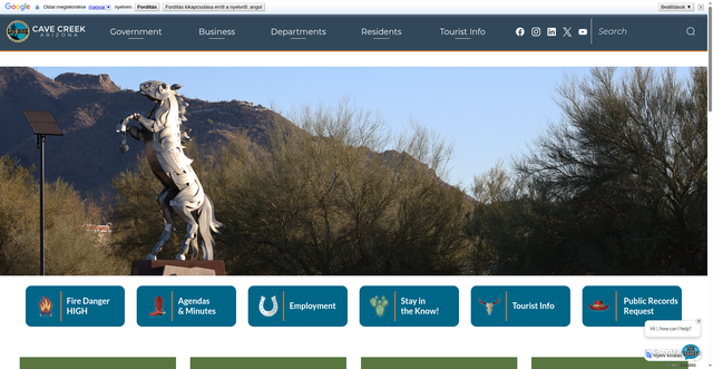 Security scan screenshot of https://cavecreekaz.gov/
