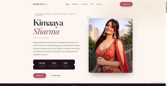 Security scan screenshot of https://kimaayasharma.online/