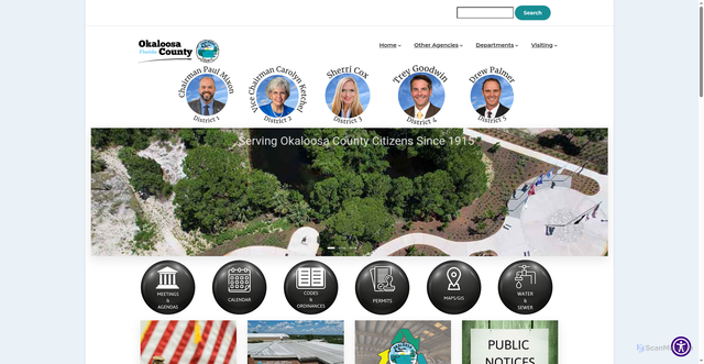 Security scan screenshot of https://myokaloosa.gov/