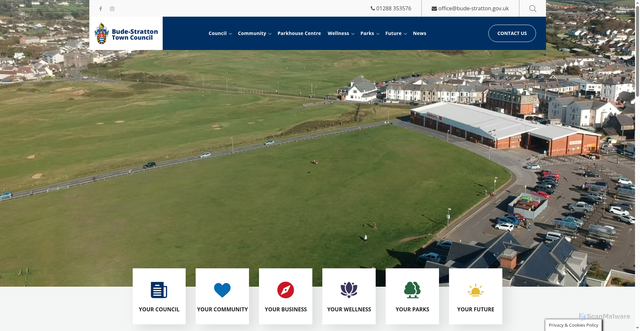 Security scan screenshot of http://www.bude-stratton.gov.uk