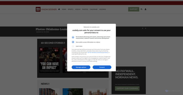 Security scan screenshot of https://oudaily.com