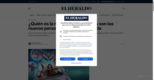 Security scan screenshot of https://heraldodemexico.com.mx/espectaculos/2025/10/9/quien-es-la-mascara-2025-ellos-son-los-nuevos-personajes-de-la-temporada-736219.html