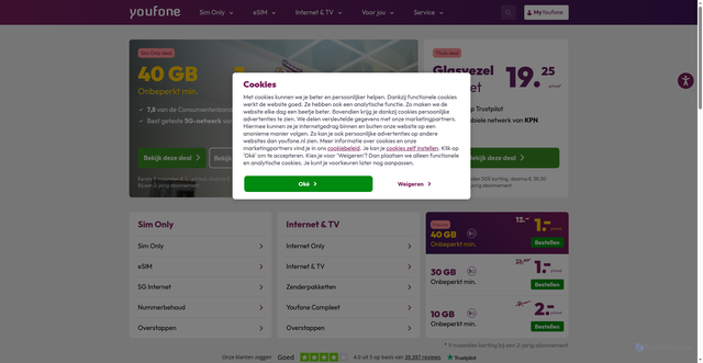Security scan screenshot of https://youfone.nl
