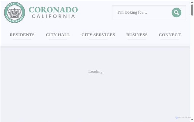 Security scan screenshot of https://www.coronado.ca.us/