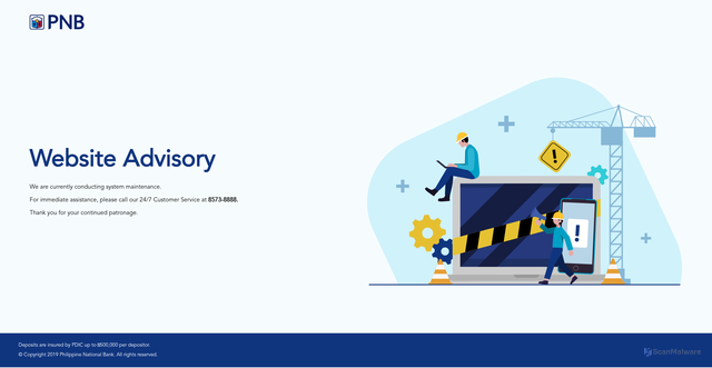 Security scan screenshot of https://digital.pnb.com.ph