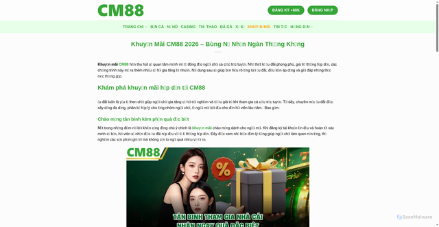 Security scan screenshot of https://cm88pro.com/khuyen-mai/