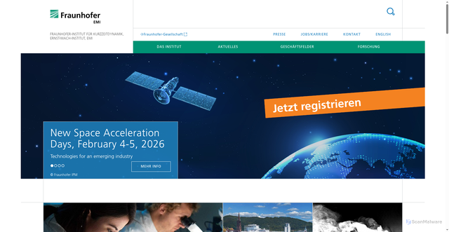 Security scan screenshot of https://www.emi.fraunhofer.de/