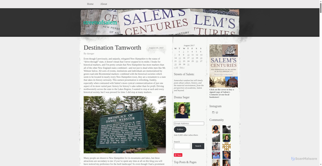 Security scan screenshot of https://streetsofsalem.com/2017/08/18/destination-tamworth/