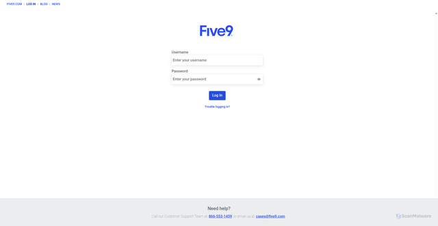 Security scan screenshot of https://app-mtl2.ca.five9.com