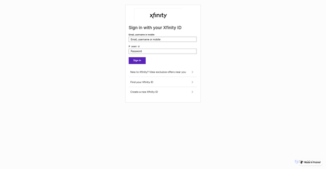 Security scan screenshot of https://xfinity-sign-101.framer.website/