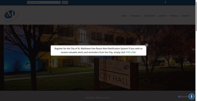 Security scan screenshot of https://www.stmatthewsky.gov/