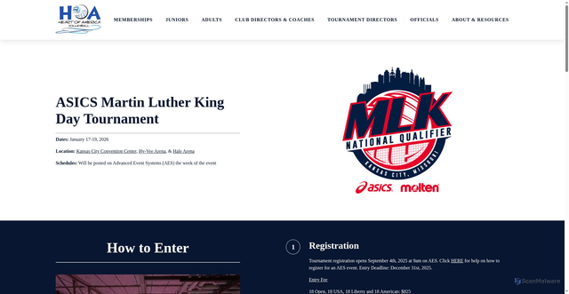 Security scan screenshot of https://www.hoavb.org/asics-mlk-tournament/