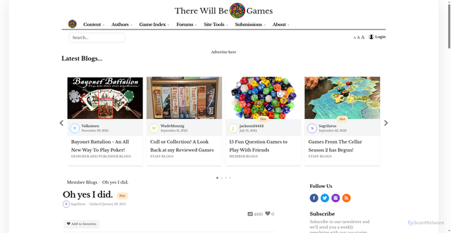 Security scan screenshot of https://www.therewillbe.games/blogs-by-members/2311-blank-76594583