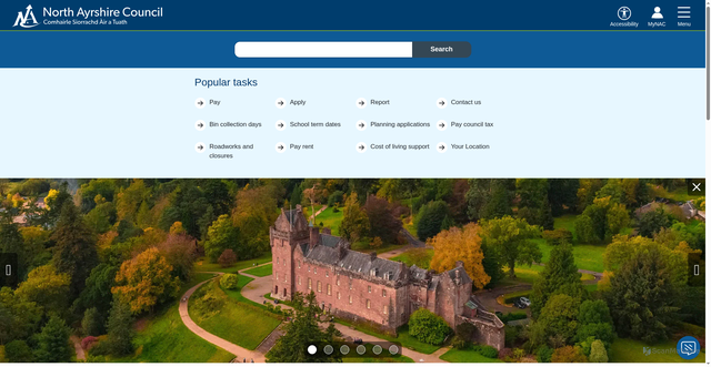 Security scan screenshot of http://www.north-ayrshire.gov.uk