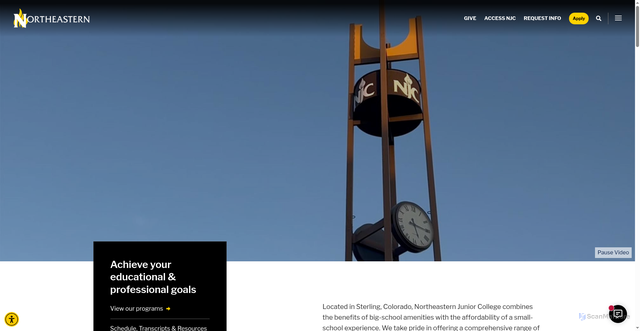 Security scan screenshot of https://www.njc.edu/