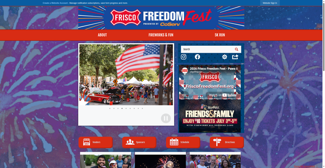 Security scan screenshot of https://www.friscofreedomfest.org/