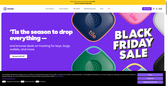 Security scan screenshot of https://www.life360.com/