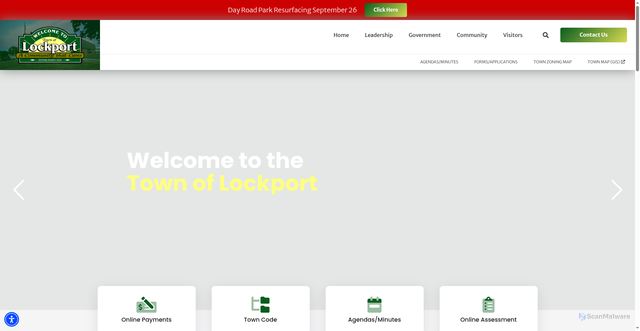 Security scan screenshot of https://elockport.gov/