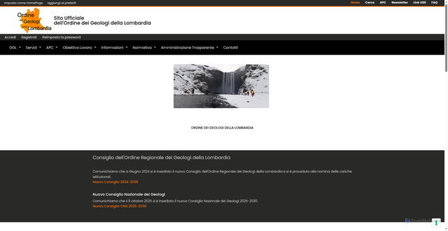 Security scan screenshot of https://www.geolomb.it