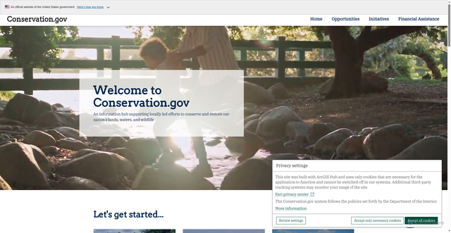 Security scan screenshot of https://www.conservation.gov/