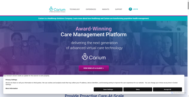 Security scan screenshot of https://carium.com