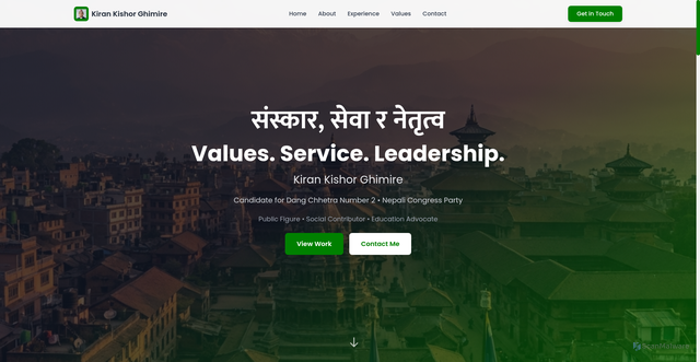 Security scan screenshot of http://kirankishorghimire.com/