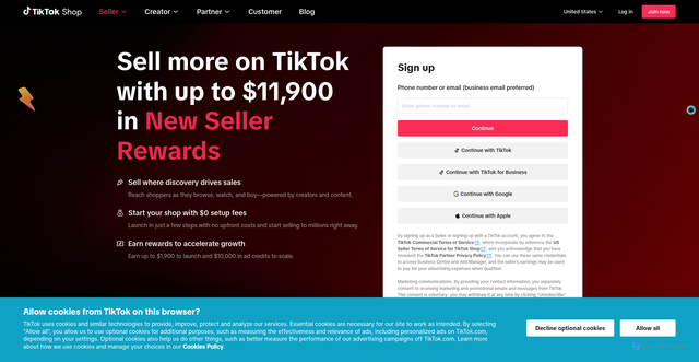 Security scan screenshot of https://affiliate-us.tiktok.com