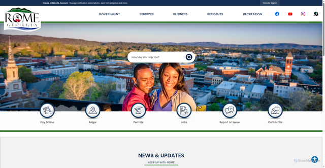 Security scan screenshot of https://romega.gov/
