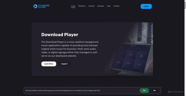 Security scan screenshot of https://www.downloadplayer.net