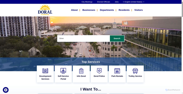 Security scan screenshot of https://cityofdoral.com