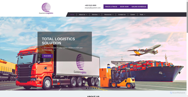 Security scan screenshot of http://www.quanterm.com/