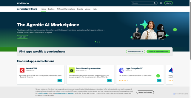 Security scan screenshot of https://appstoreprod.service-now.com