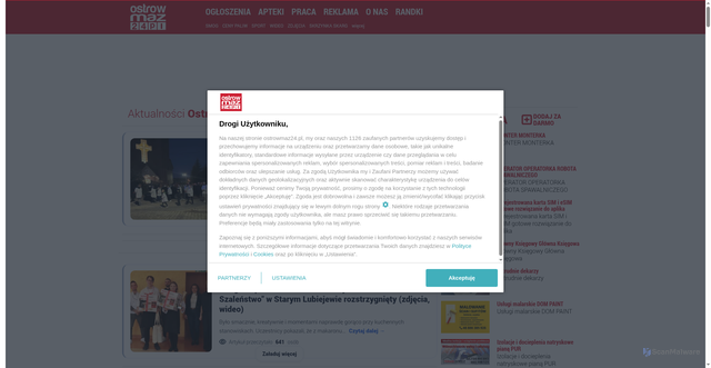 Security scan screenshot of https://ostrowmaz24.pl