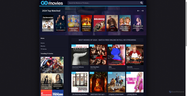 Security scan screenshot of https://moviesdl.net/year-movies/2024/