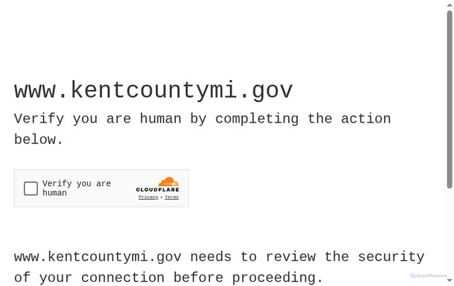 Security scan screenshot of https://www.kentcountymi.gov/