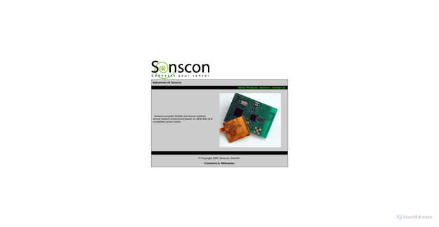 Security scan screenshot of https://senscon.se