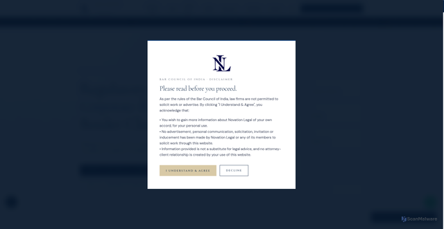 Security scan screenshot of https://novationlegal.co.in/