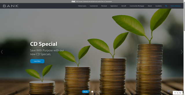 Security scan screenshot of https://www.bank.bank/