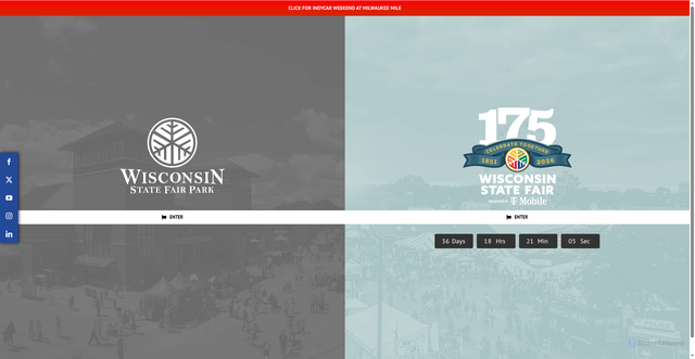 Security scan screenshot of https://wistatefair.com/fair/