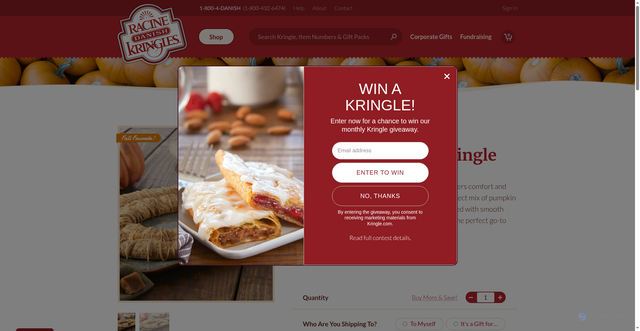 Security scan screenshot of https://www.kringle.com/store/product/pumpkin-caramel-kringle?srsltid=AfmBOoopVq4lfl44Zr5RPii0Ly2nbbqokyfXeUcxjRgQvQEbHRxW82o0