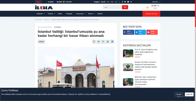 Security scan screenshot of https://ilkha.com/guncel/istanbul-valiligi-istanbul-umuzda-su-ana-kadar-herhangi-bir-hasar-ihbari-alinmadi-487733